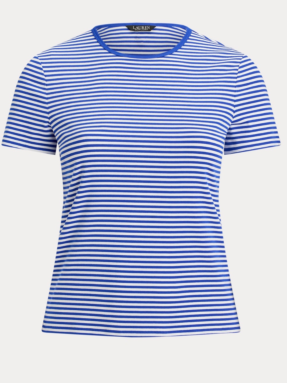Lauren Ralph Lauren Blue and White Striped Short Sleeve Tshirt